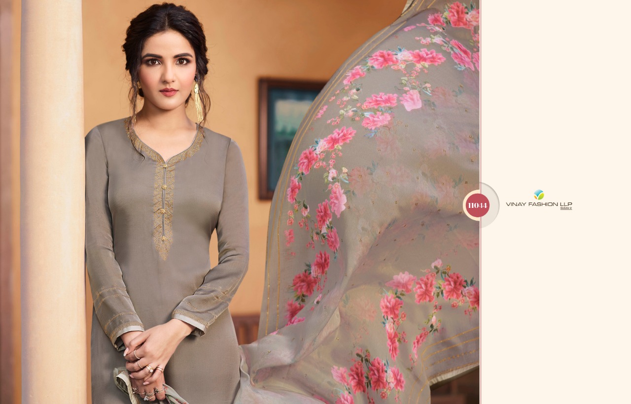 Vinay Fashion Kaseesh Sunshine Satin Georgette Printed Salwar Suit Exporter