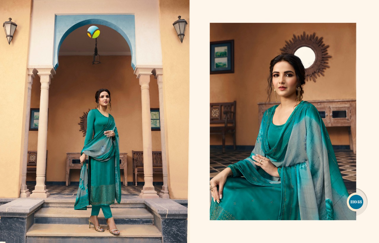 Vinay Fashion Kaseesh Sunshine Satin Georgette Printed Salwar Suit Exporter