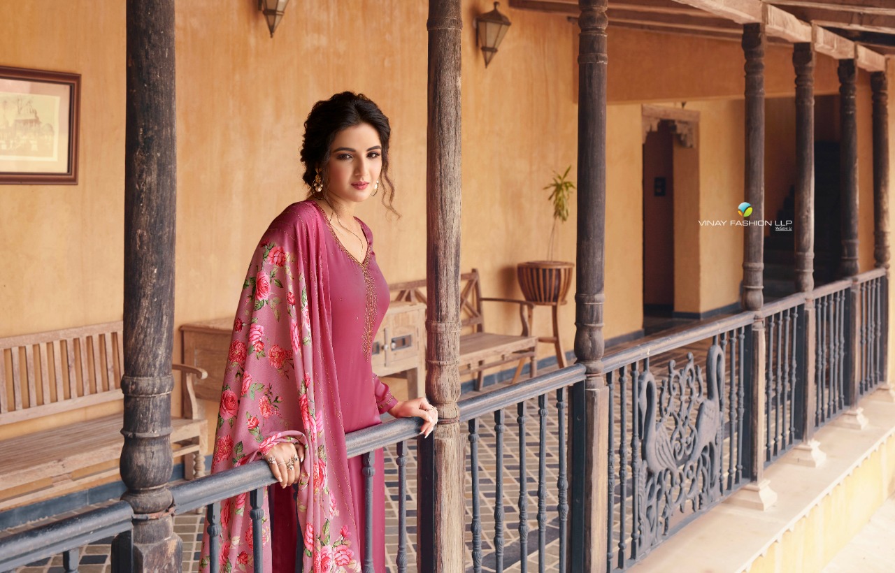 Vinay Fashion Kaseesh Sunshine Satin Georgette Printed Salwar Suit Exporter