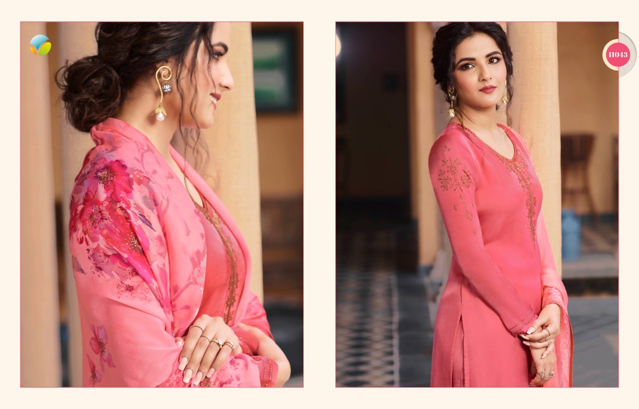 Vinay Fashion Kaseesh Sunshine Satin Georgette Printed Salwar Suit Exporter