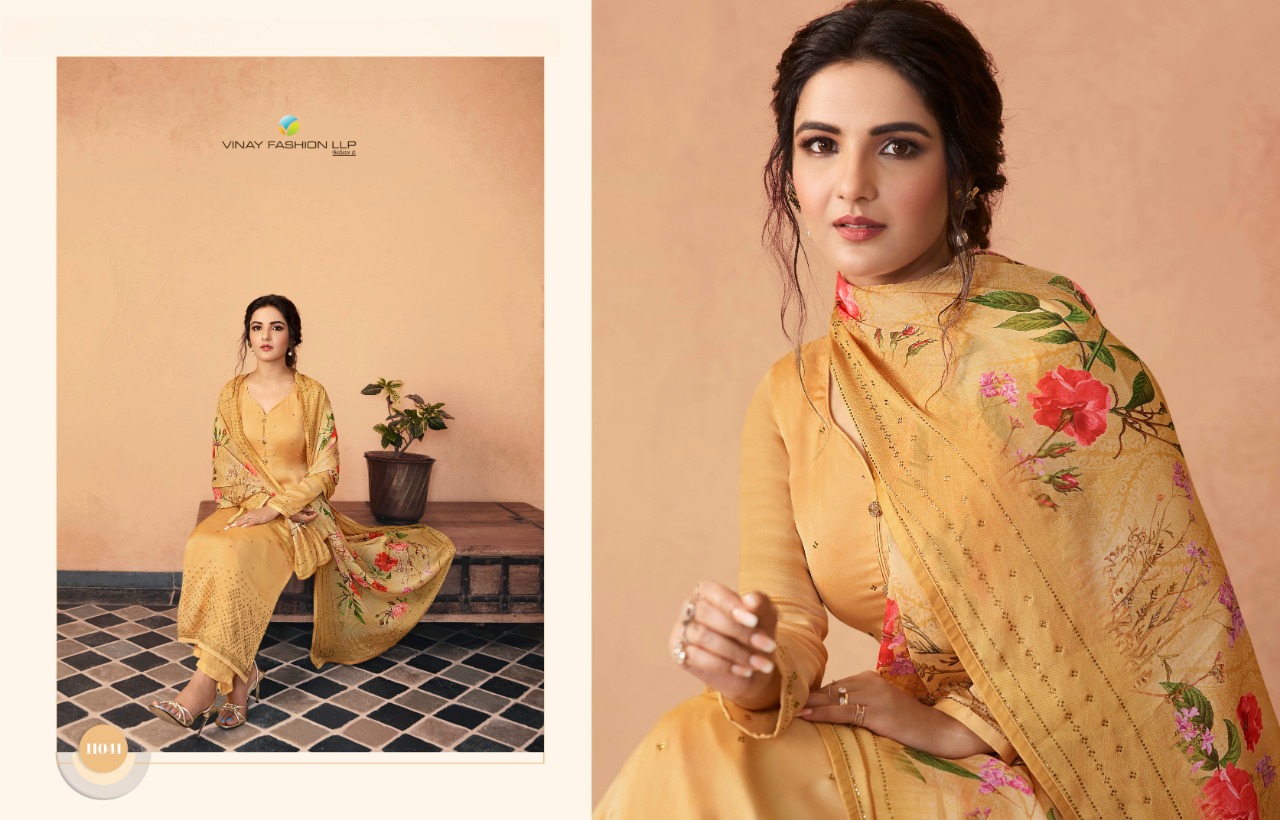 Vinay Fashion Kaseesh Sunshine Satin Georgette Printed Salwar Suit Exporter