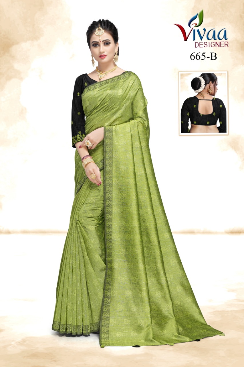 Vivaa Designer Black Apple Cotton Base Designer Saree Online Shopping In Surat