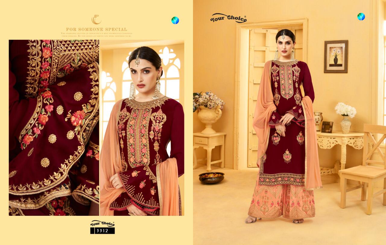 Your Choice Present Glorina Party Wear Sarara Style Suit Dealer In Surat Market