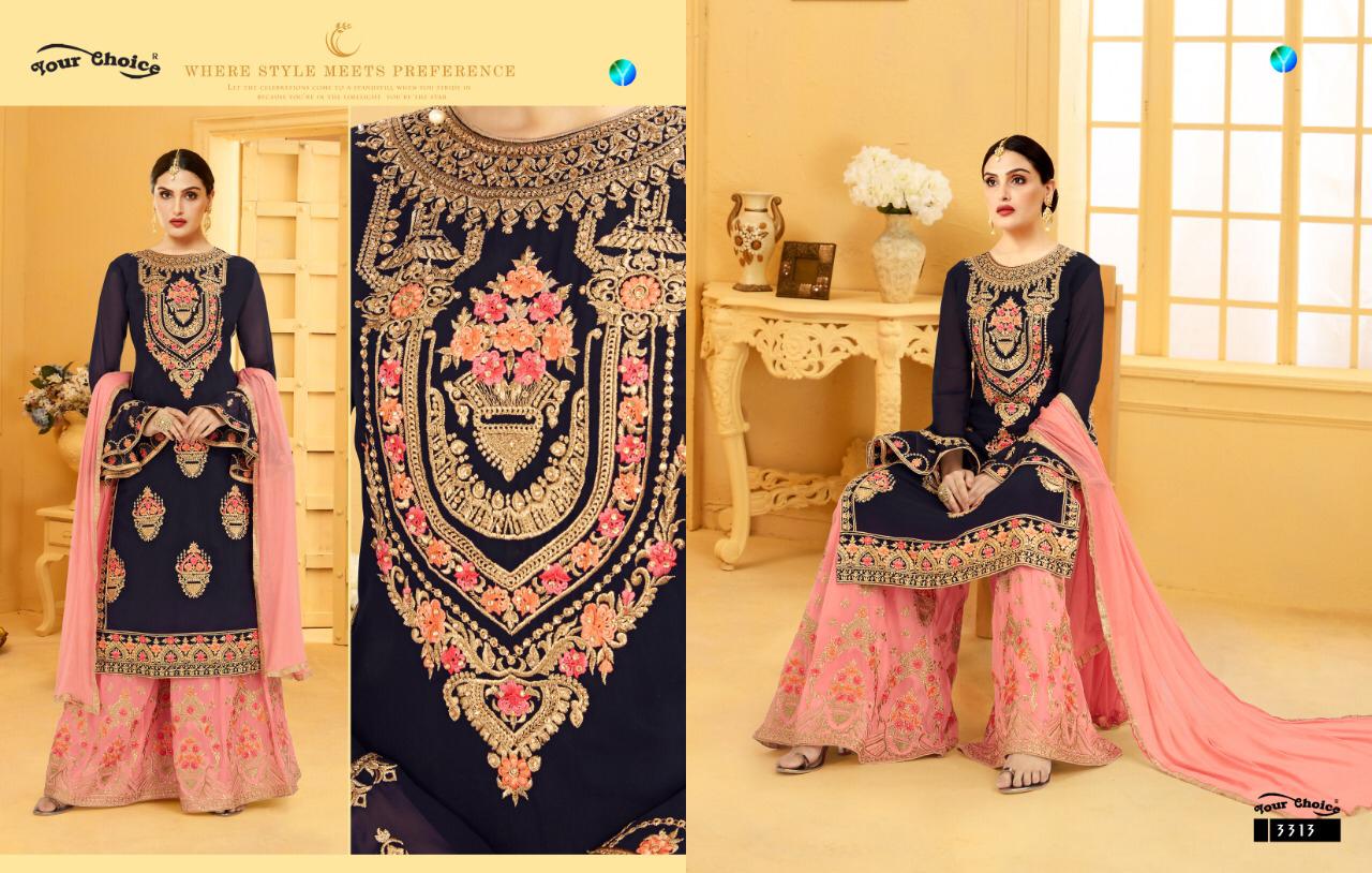 Your Choice Present Glorina Party Wear Sarara Style Suit Dealer In Surat Market