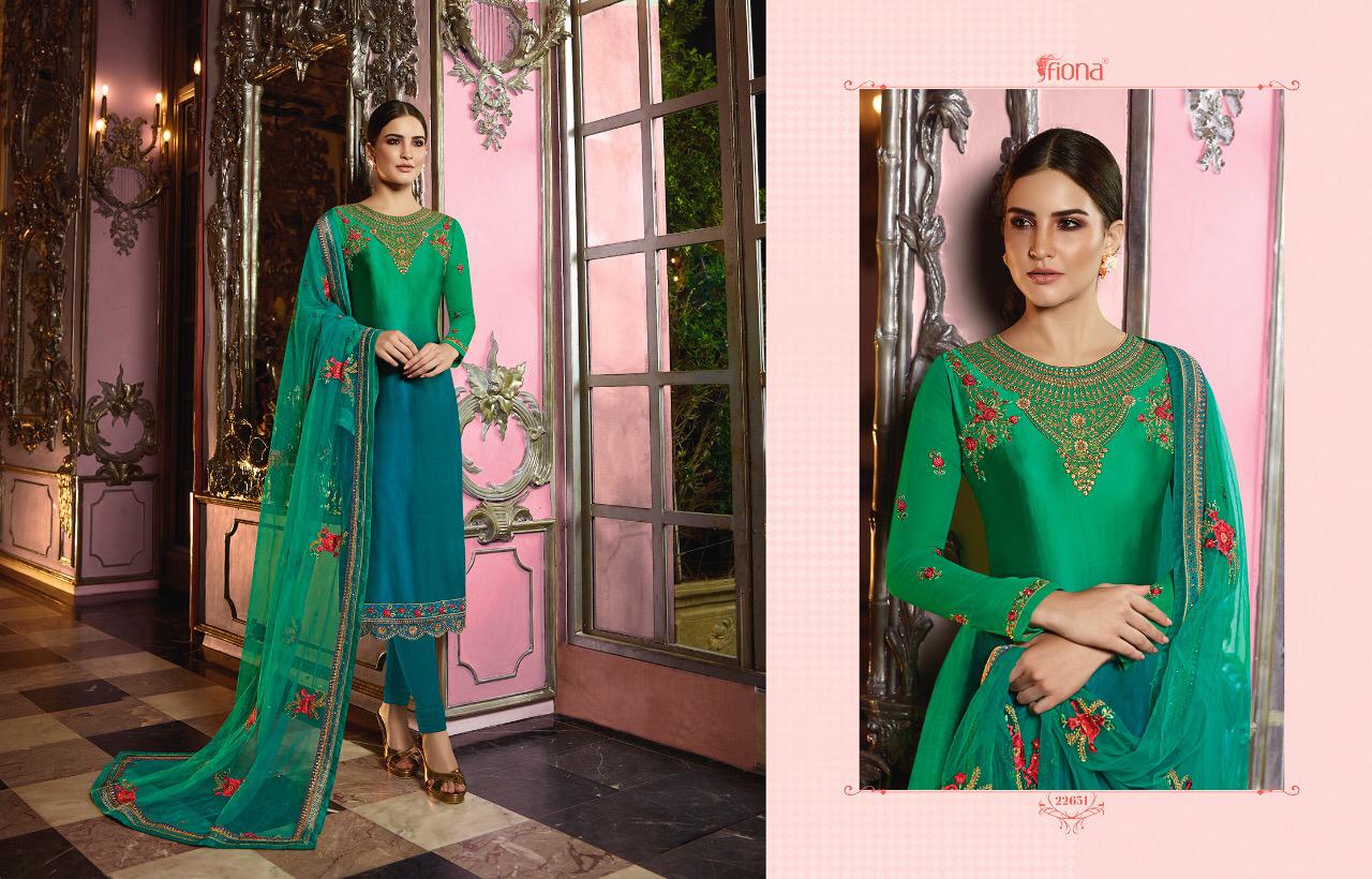 Fiona Present Norita Satin Georgette Party Wear Designer Salwar Suit Wholesaler