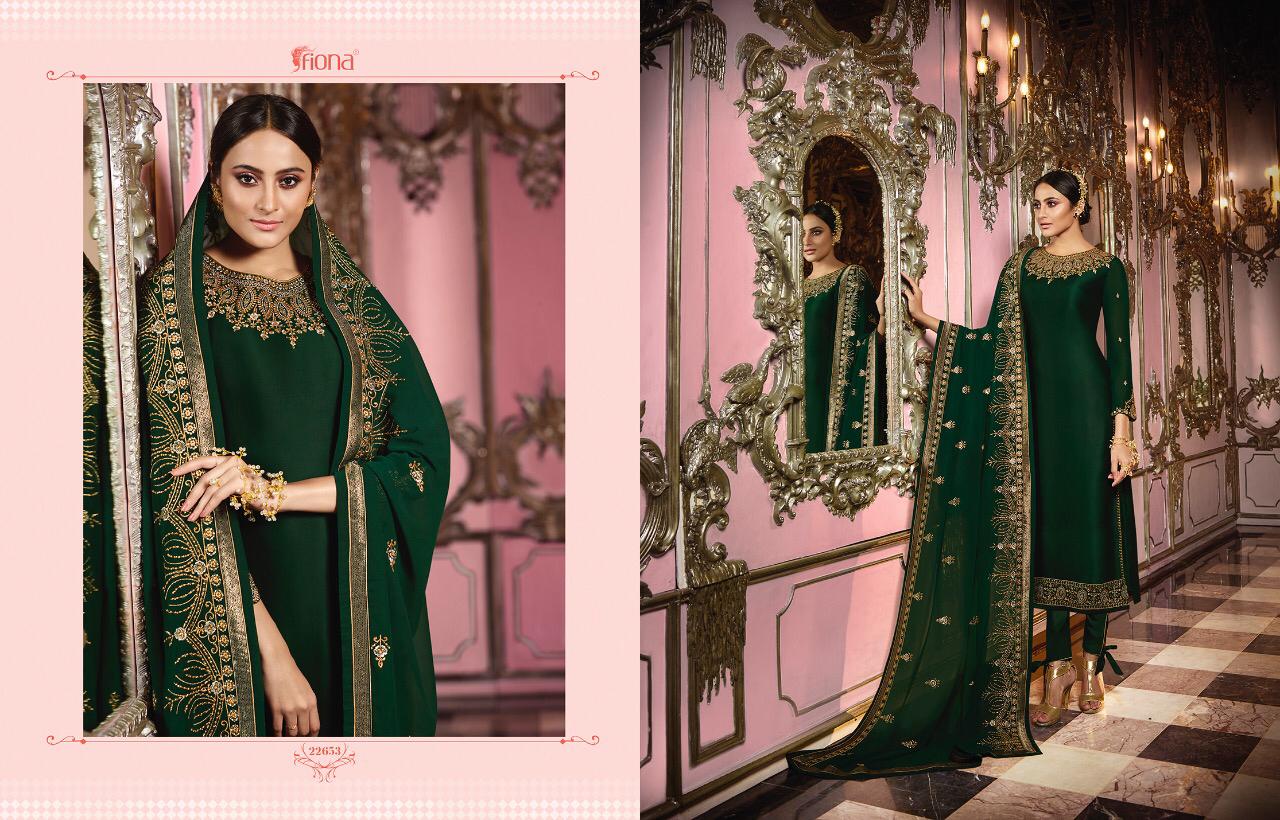 Fiona Present Norita Satin Georgette Party Wear Designer Salwar Suit Wholesaler