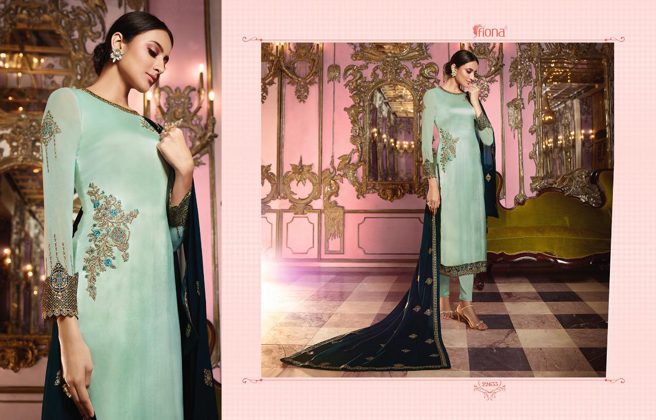 Fiona Present Norita Satin Georgette Party Wear Designer Salwar Suit Wholesaler