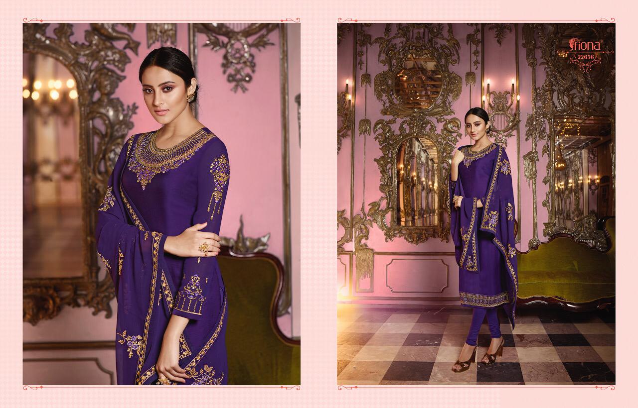 Fiona Present Norita Satin Georgette Party Wear Designer Salwar Suit Wholesaler