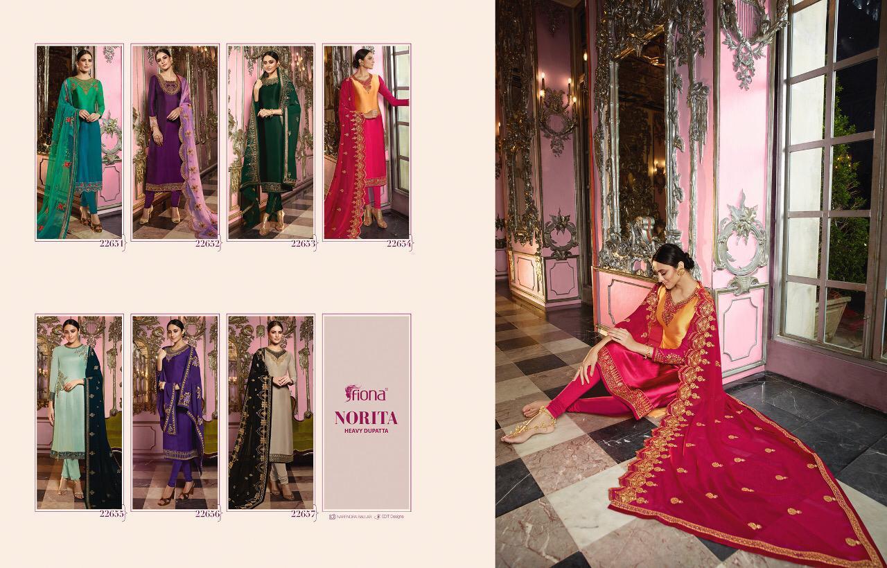 Fiona Present Norita Satin Georgette Party Wear Designer Salwar Suit Wholesaler