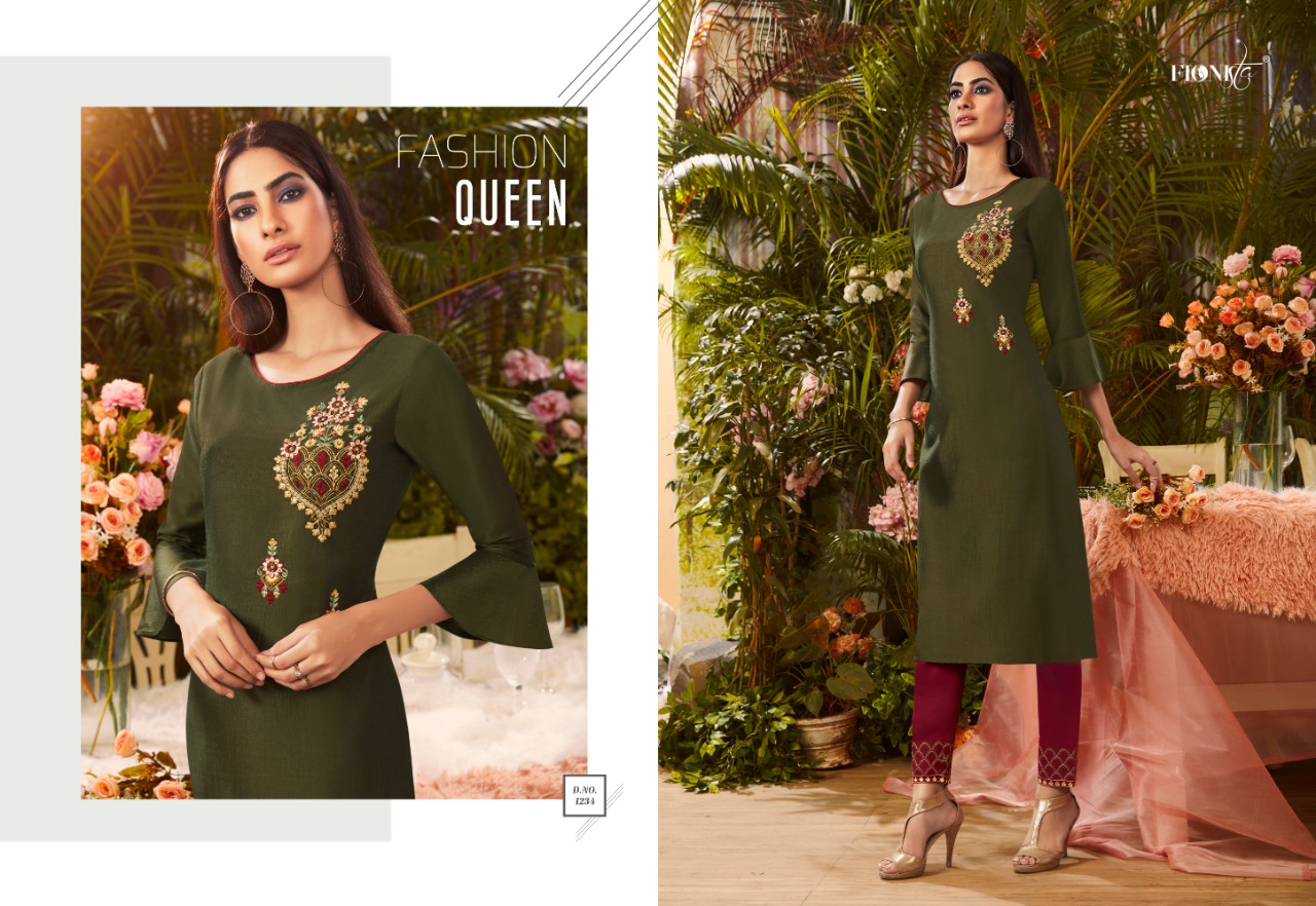 Fionista Look Book Poly Silk Top And Bottom Wholesale Rate In Surat Market