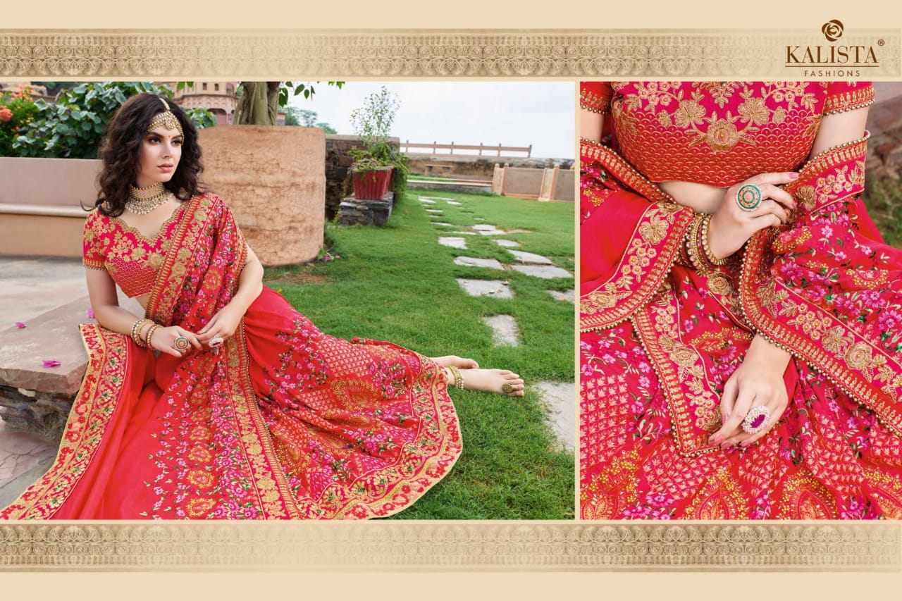 Kalista Fashion Kohinoor Indian Heavy Embroidery Party Wear Saree Dealer
