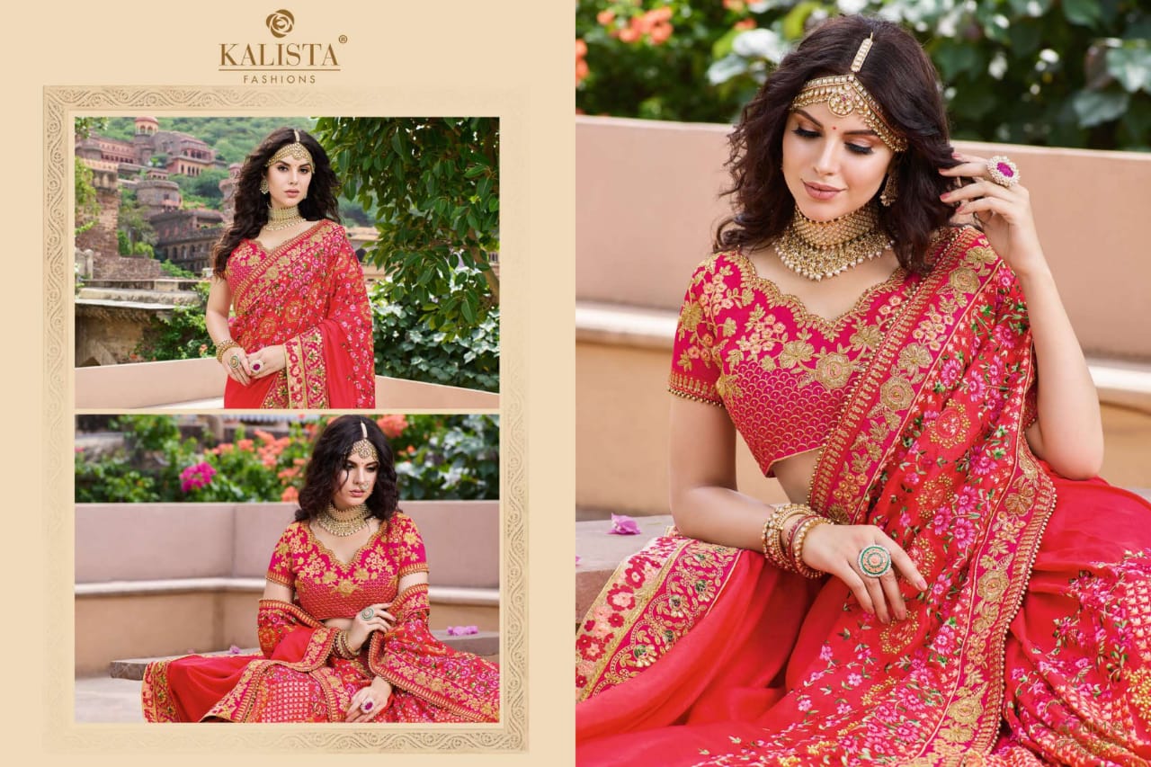 Kalista Fashion Kohinoor Indian Heavy Embroidery Party Wear Saree Dealer