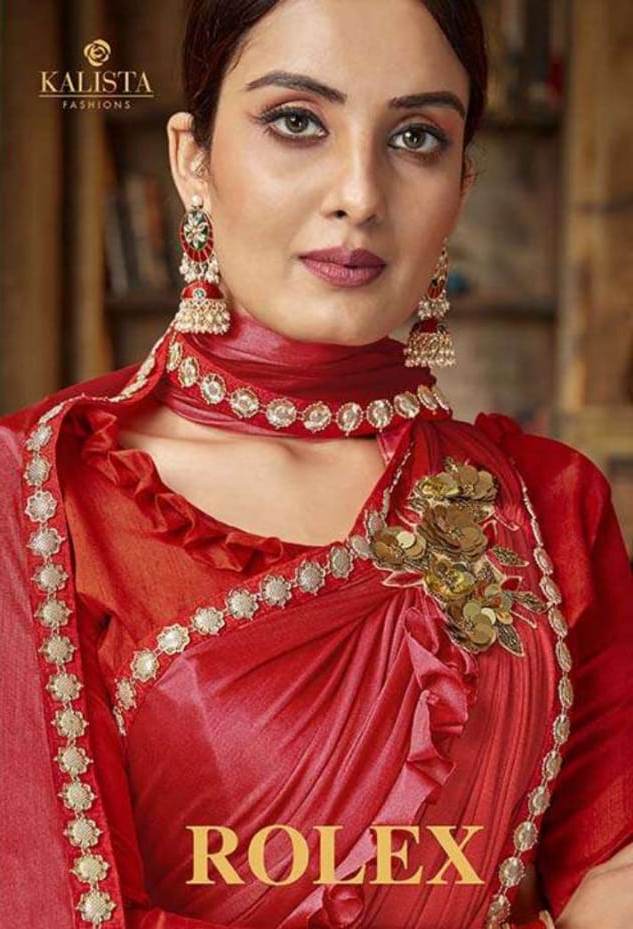 Kalista Fashions Rolex Fancy Party Wear Saree Wholesale Exporter In Surat Market