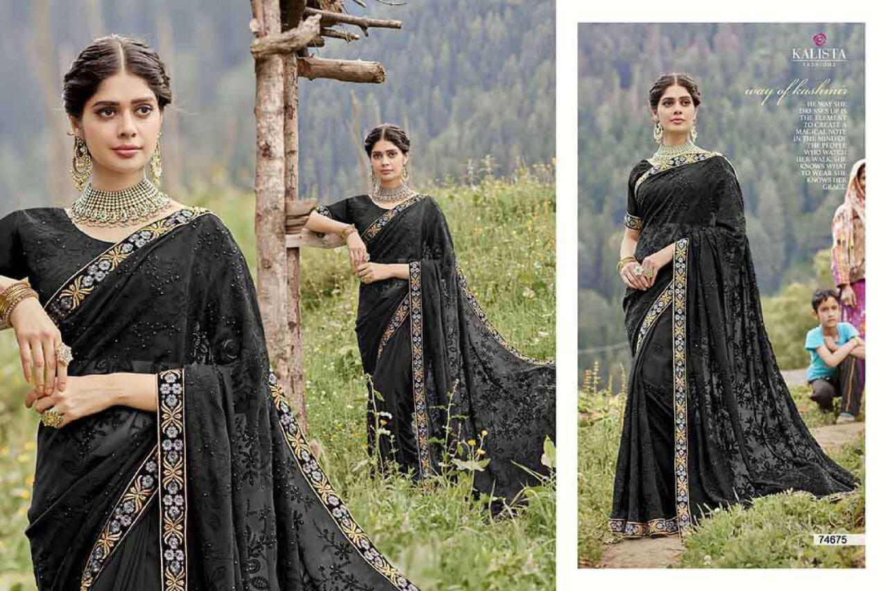Kalista Present Heaven Designer Party Wear Saree Online Dealer Surat