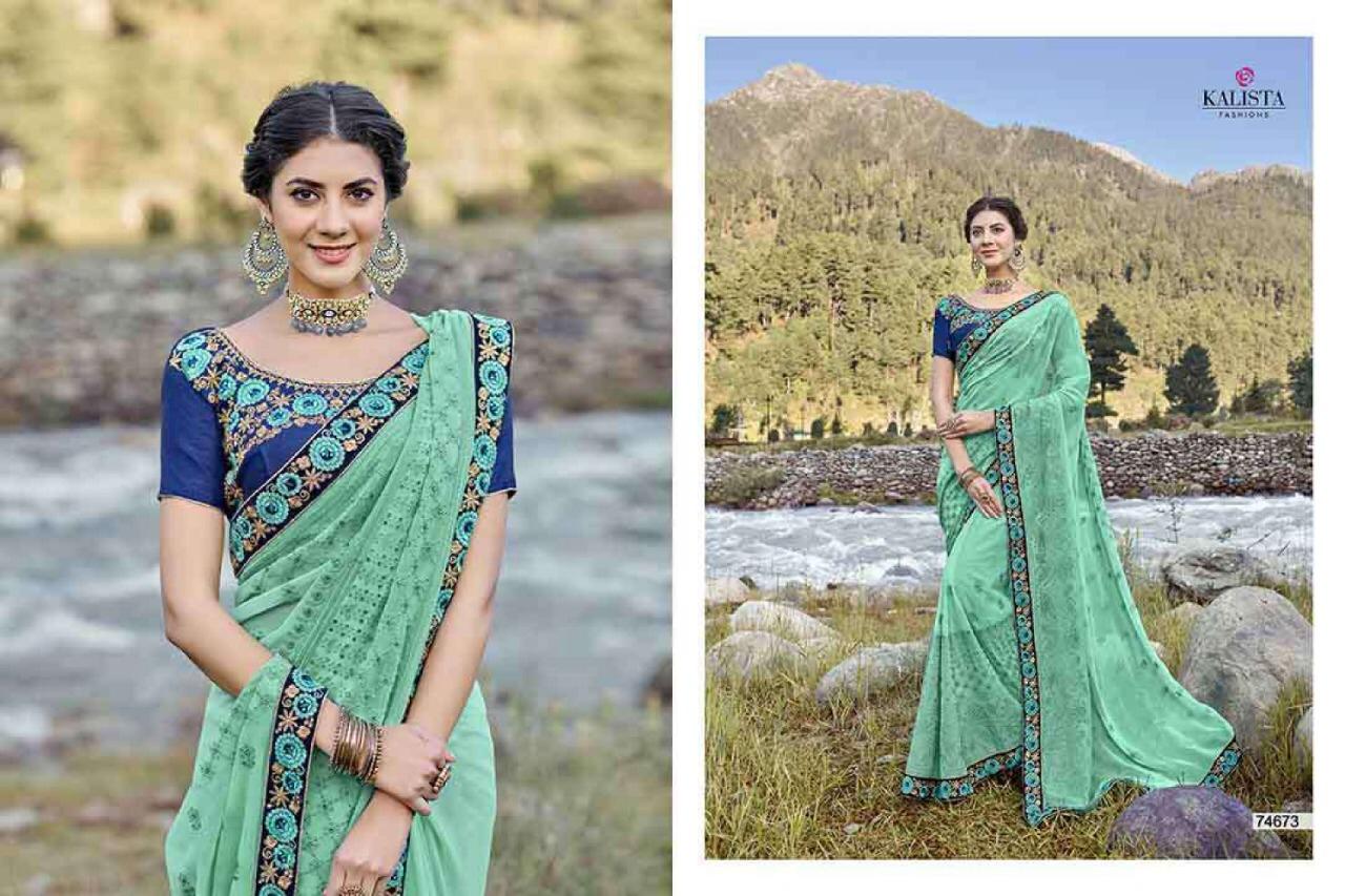 Kalista Present Heaven Designer Party Wear Saree Online Dealer Surat
