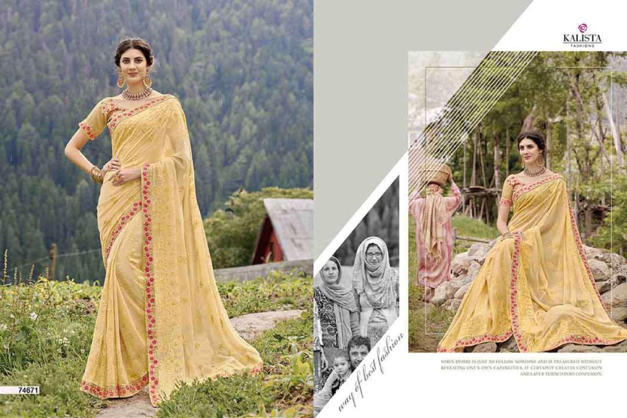Kalista Present Heaven Designer Party Wear Saree Online Dealer Surat