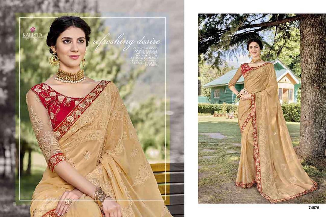 Kalista Present Heaven Designer Party Wear Saree Online Dealer Surat