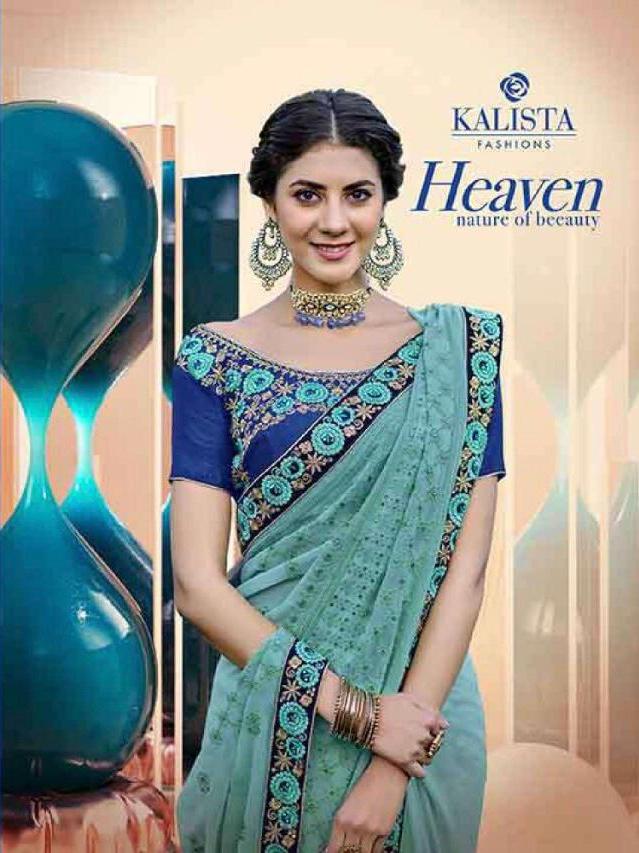 Kalista Present Heaven Designer Party Wear Saree Online Dealer Surat