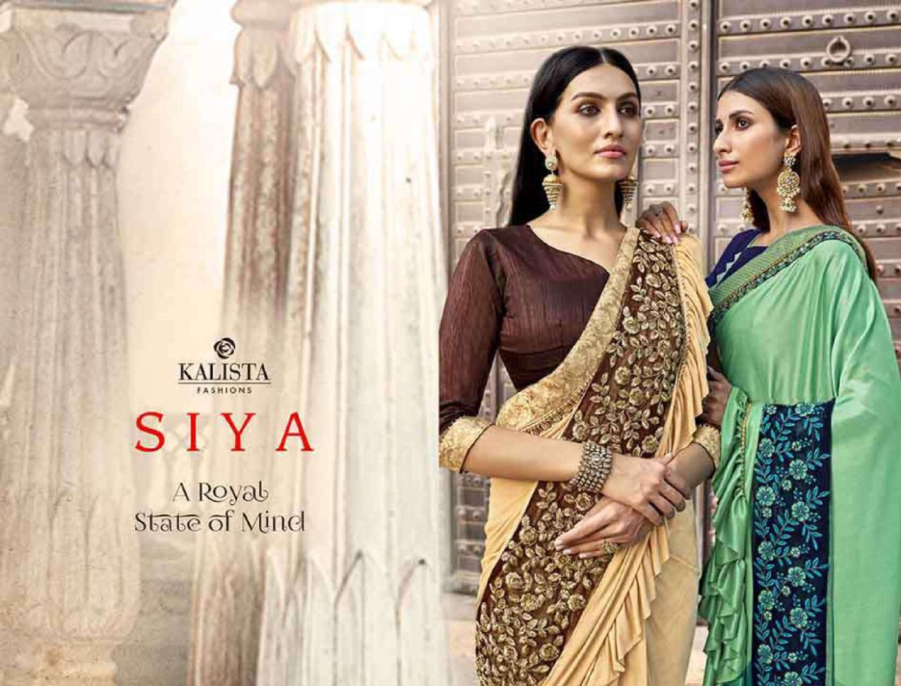 Kalista Present Siya Fantastic Stylish Saree Wholesale Price