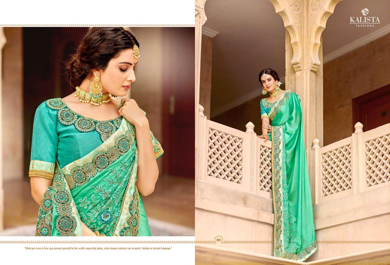 Kalista Ruaab Vol 3 Designer Embroidery Work Fashionable Saree Collection