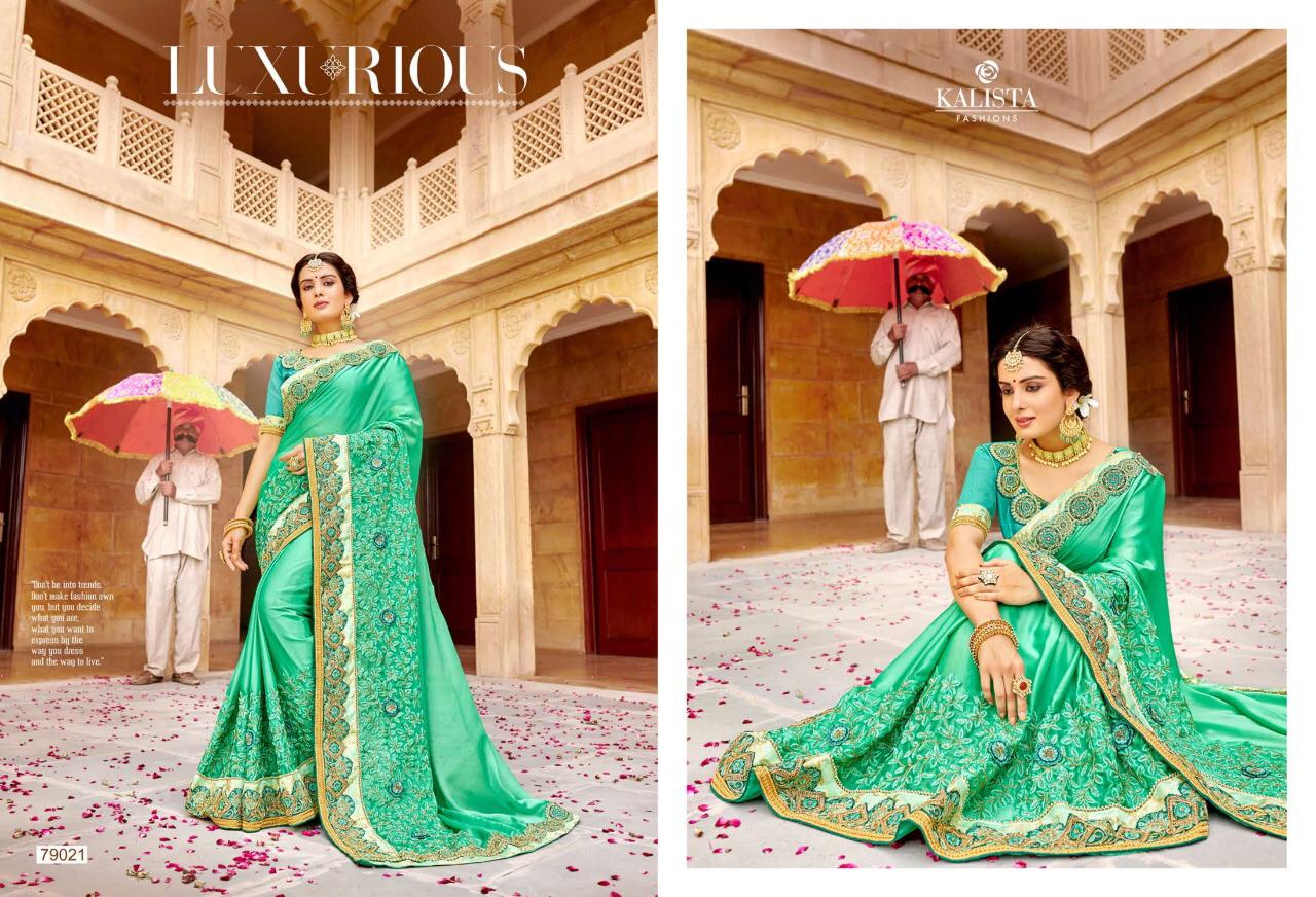 Kalista Ruaab Vol 3 Designer Embroidery Work Fashionable Saree Collection
