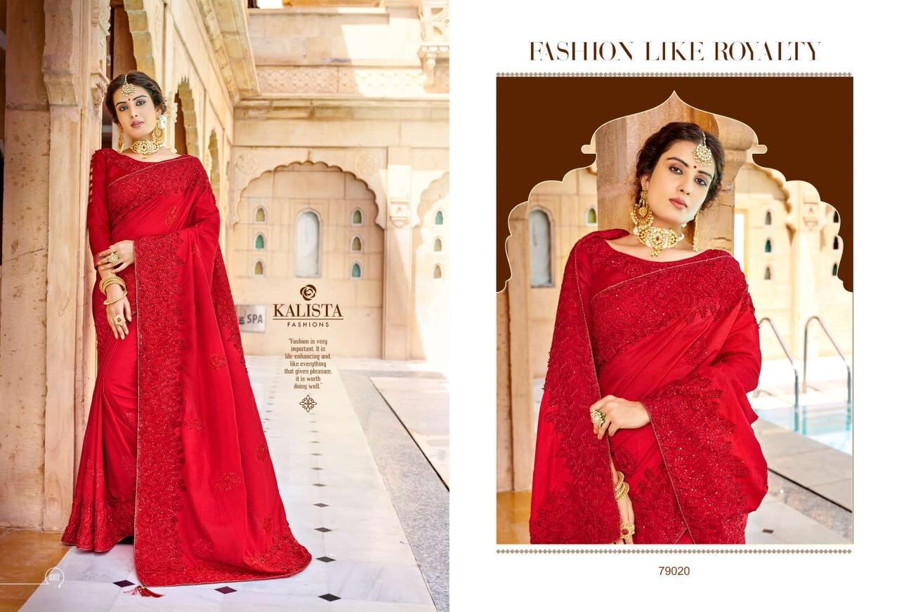 Kalista Ruaab Vol 3 Designer Embroidery Work Fashionable Saree Collection