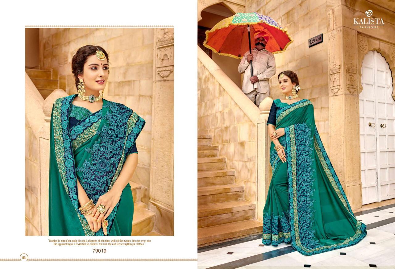 Kalista Ruaab Vol 3 Designer Embroidery Work Fashionable Saree Collection
