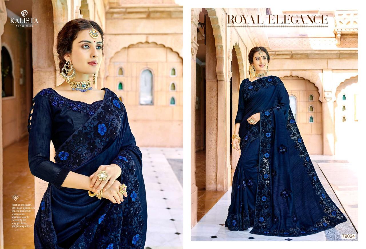 Kalista Ruaab Vol 3 Designer Embroidery Work Fashionable Saree Collection