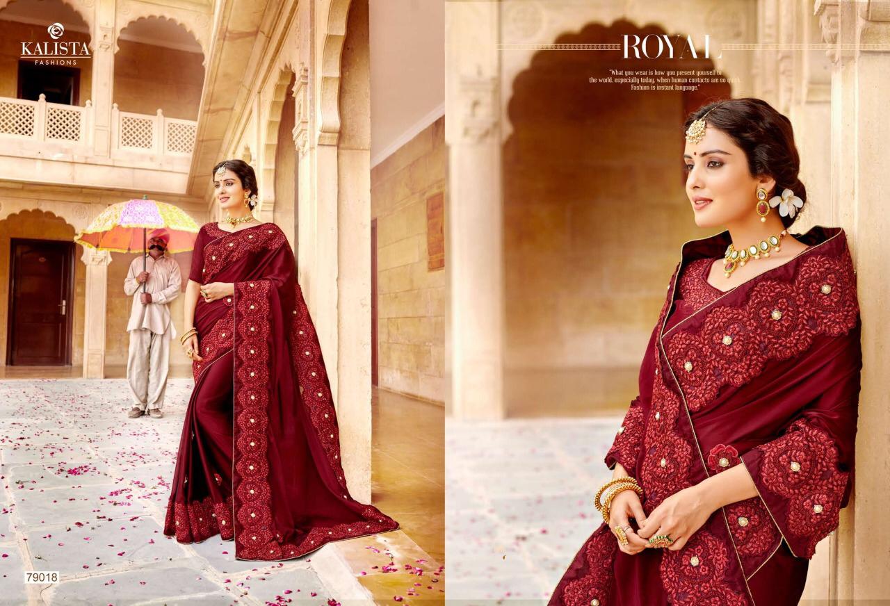 Kalista Ruaab Vol 3 Designer Embroidery Work Fashionable Saree Collection