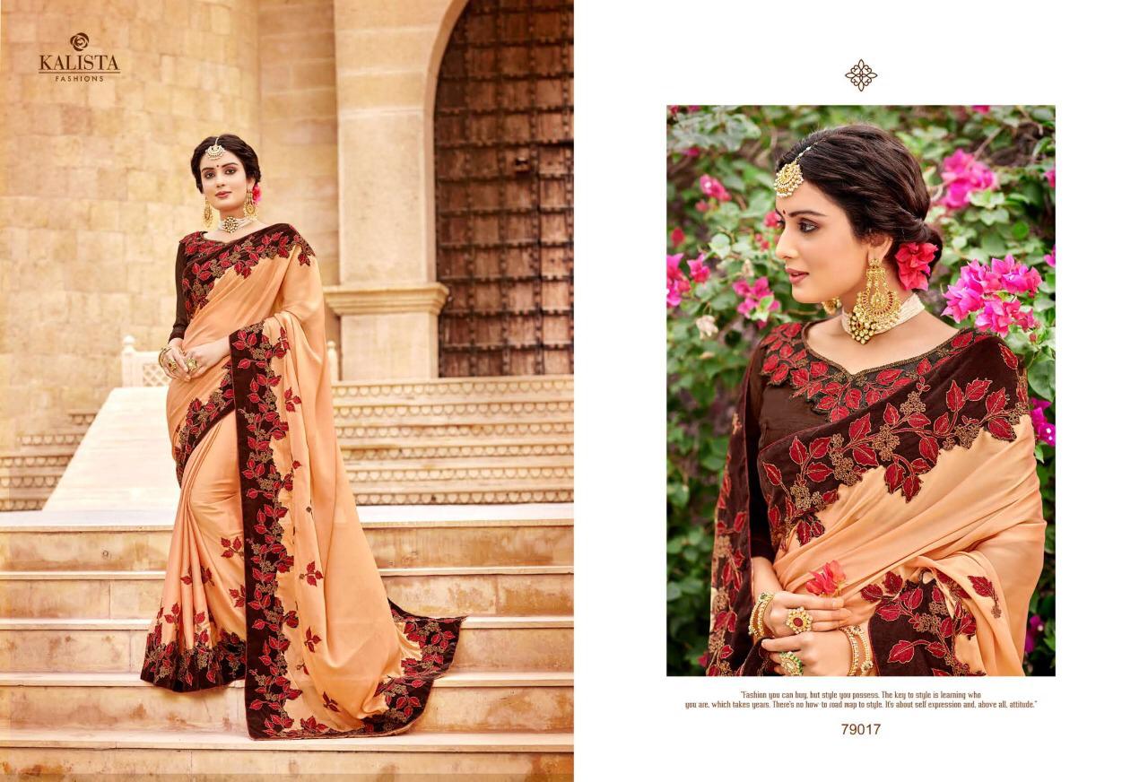 Kalista Ruaab Vol 3 Designer Embroidery Work Fashionable Saree Collection