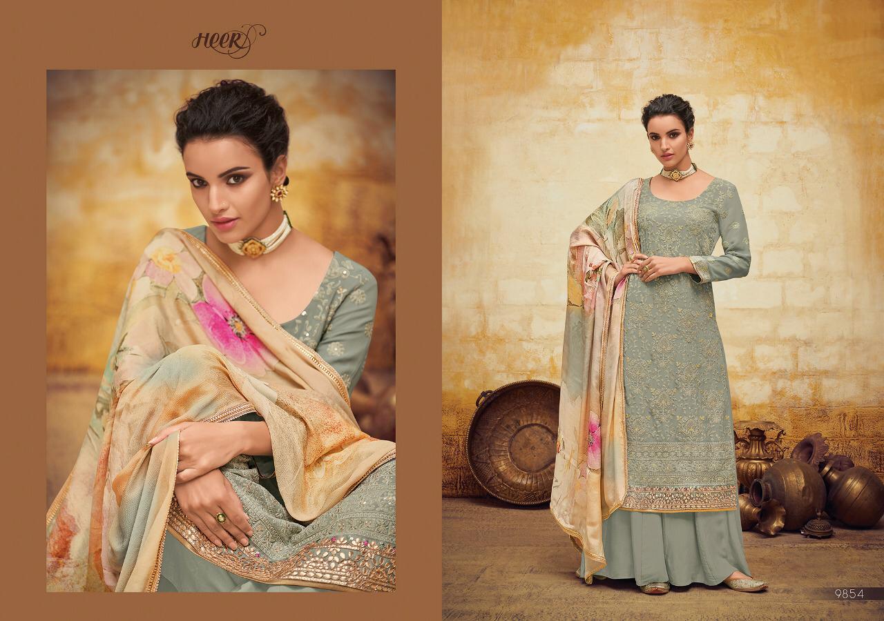 Kimora Present Meherma Heer Vol 56 Pure Georgette Designer Heavy Look Suit Trader