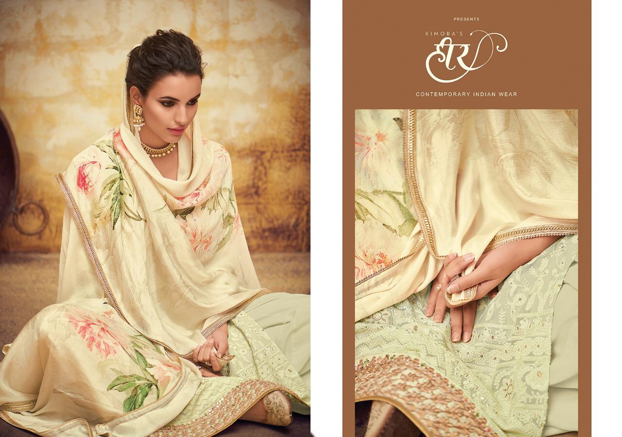 Kimora Present Meherma Heer Vol 56 Pure Georgette Designer Heavy Look Suit Trader