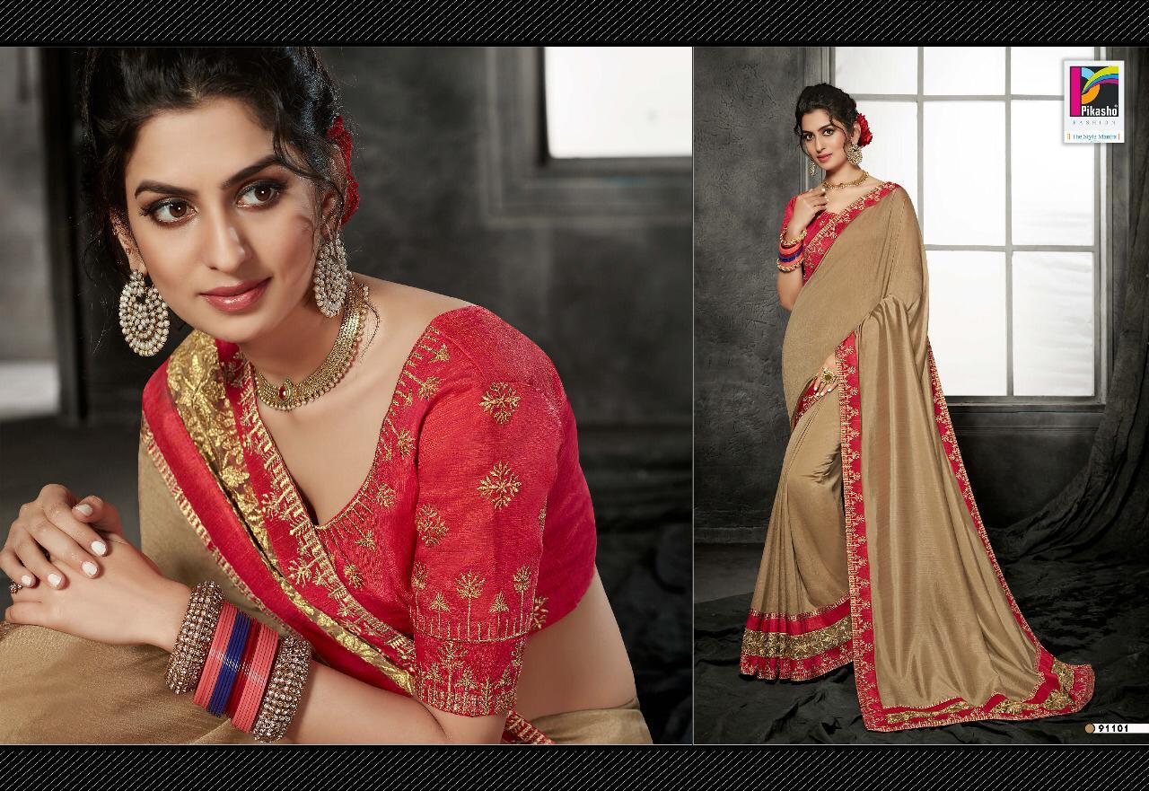 Pikasho Fashion Subhangi Fancy Traditional Wear Saree Wholesal Price In Surat Market