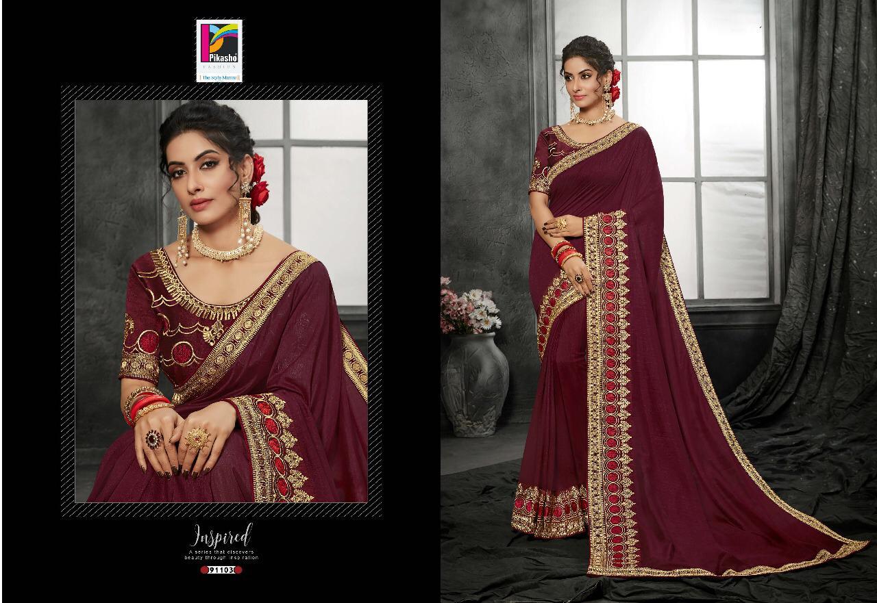 Pikasho Fashion Subhangi Fancy Traditional Wear Saree Wholesal Price In Surat Market