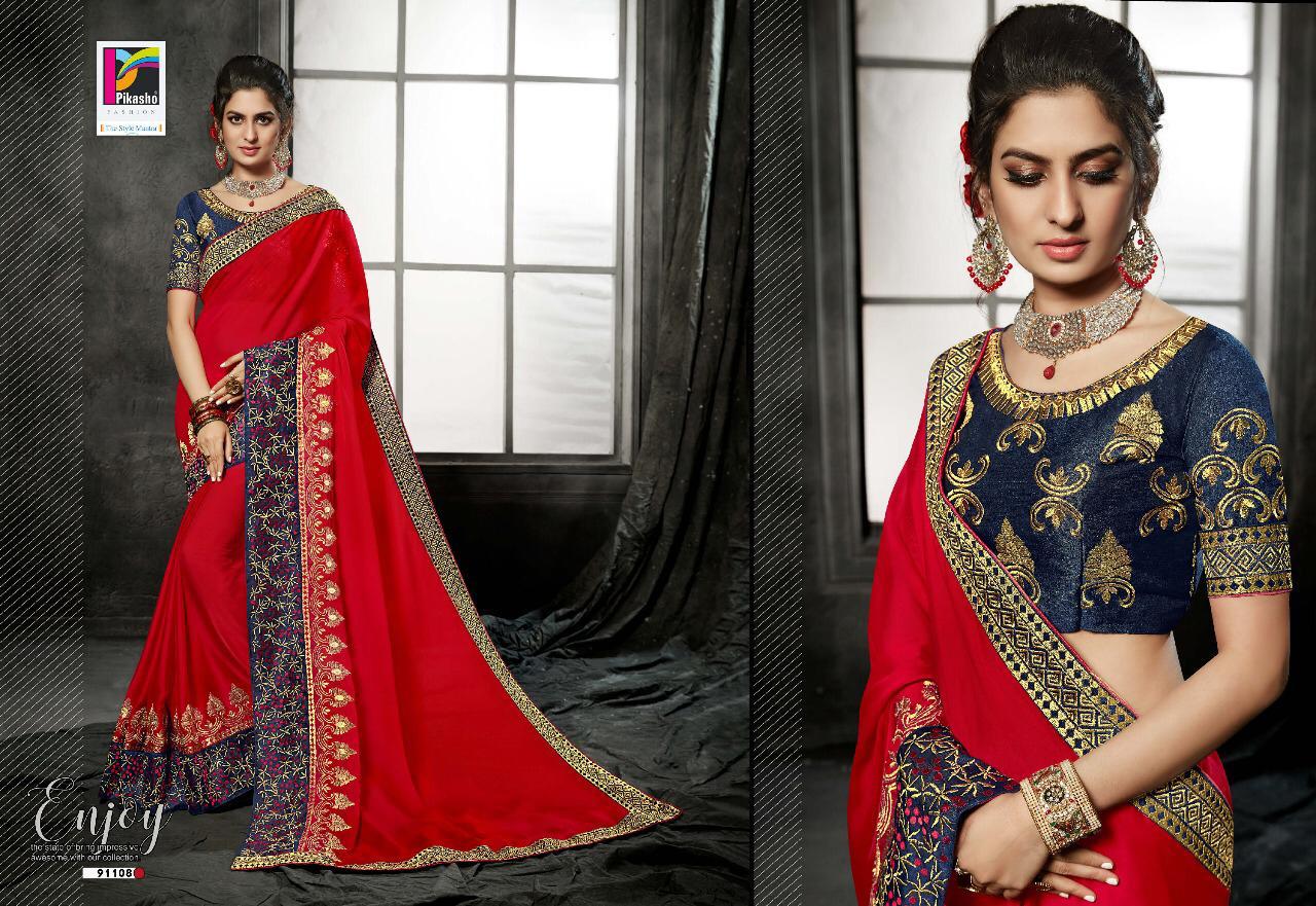 Pikasho Fashion Subhangi Fancy Traditional Wear Saree Wholesal Price In Surat Market