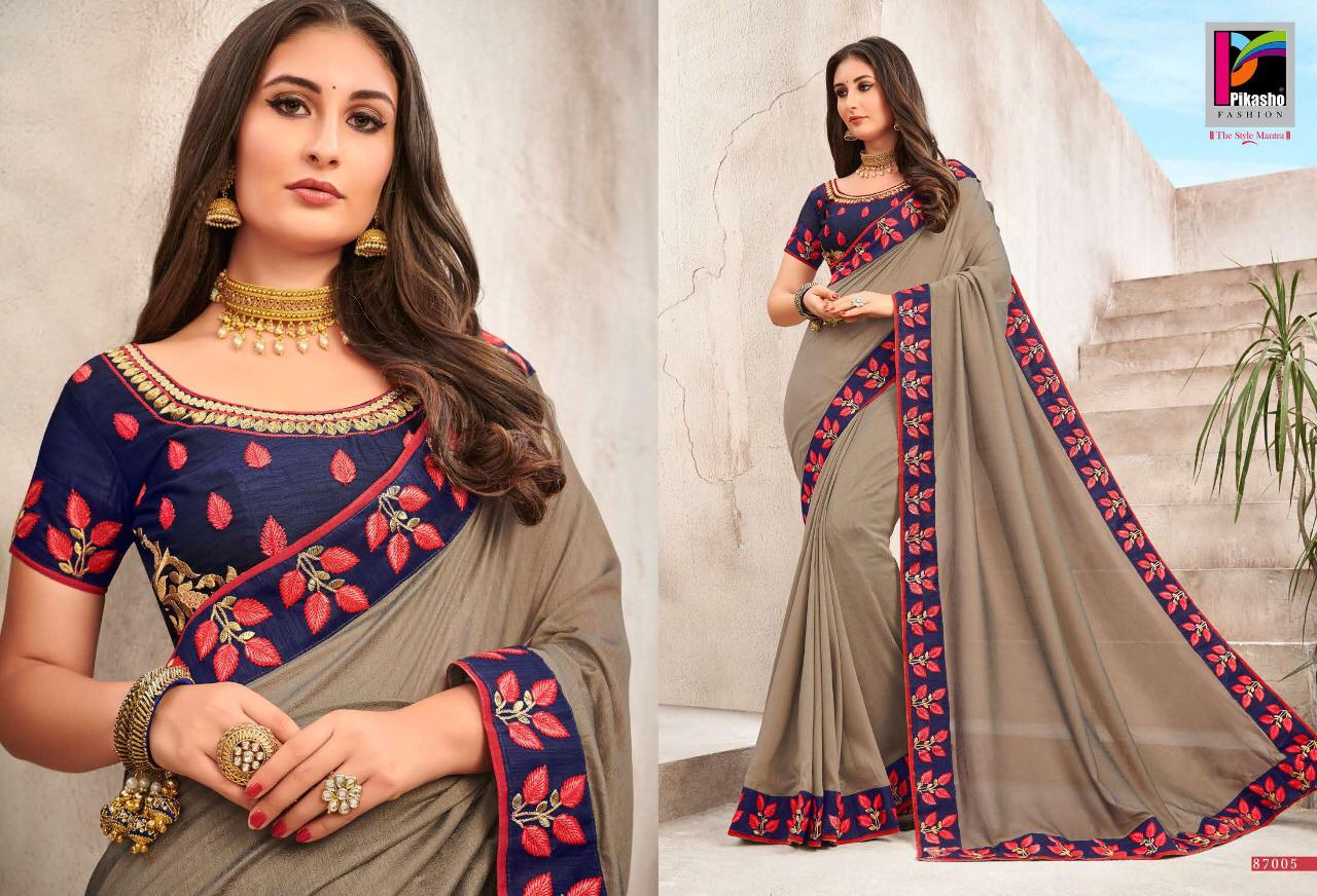 Pikasho Launch Shilp Good Looking Fancy Saree Trader In Surat Market