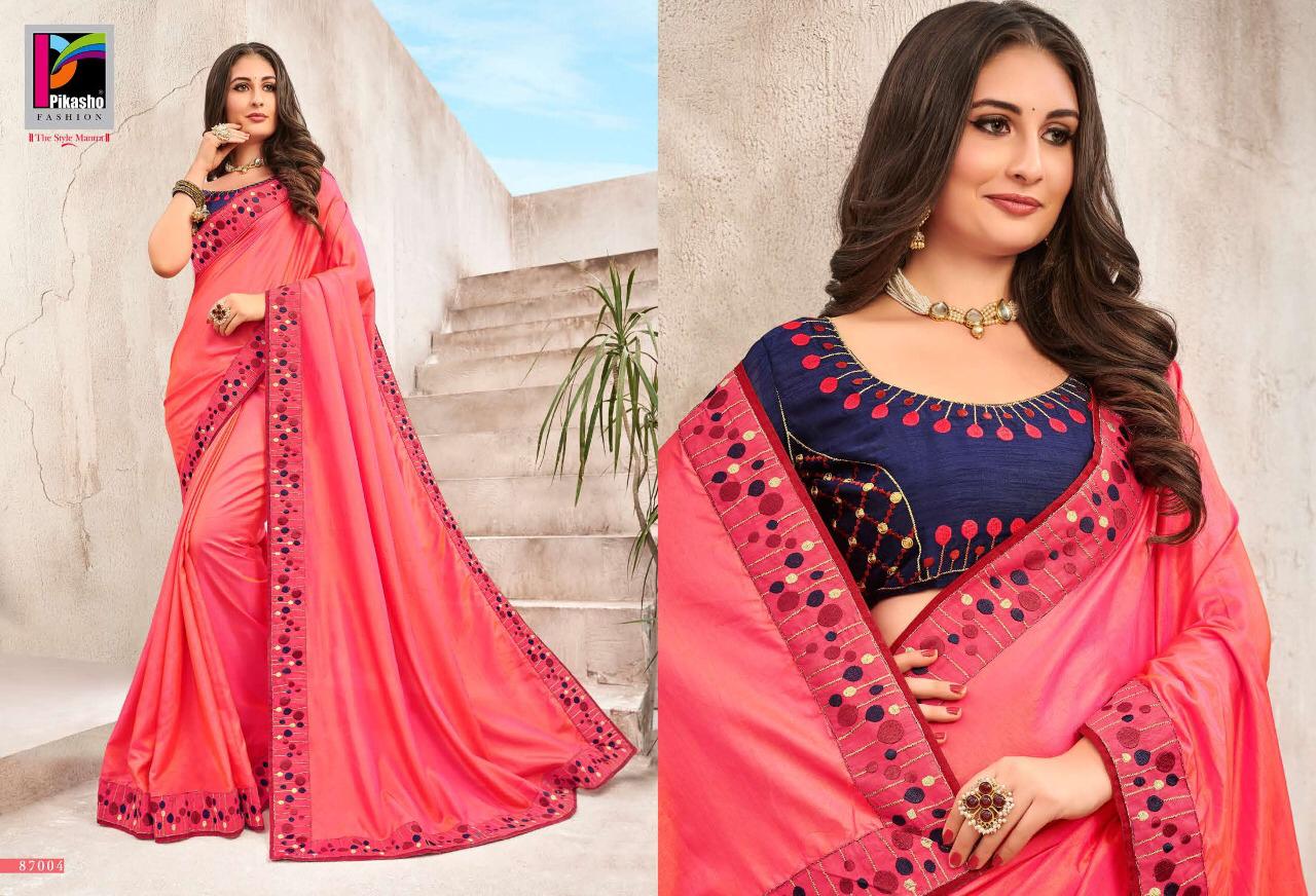 Pikasho Launch Shilp Good Looking Fancy Saree Trader In Surat Market