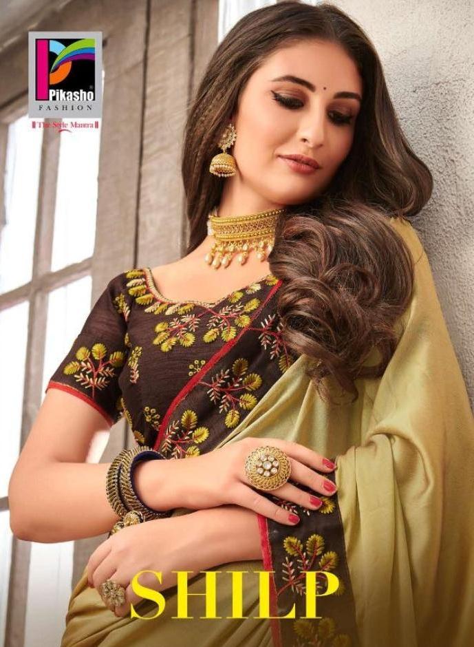 Pikasho Launch Shilp Good Looking Fancy Saree Trader In Surat Market