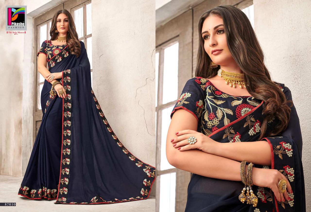 Pikasho Launch Shilp Good Looking Fancy Saree Trader In Surat Market