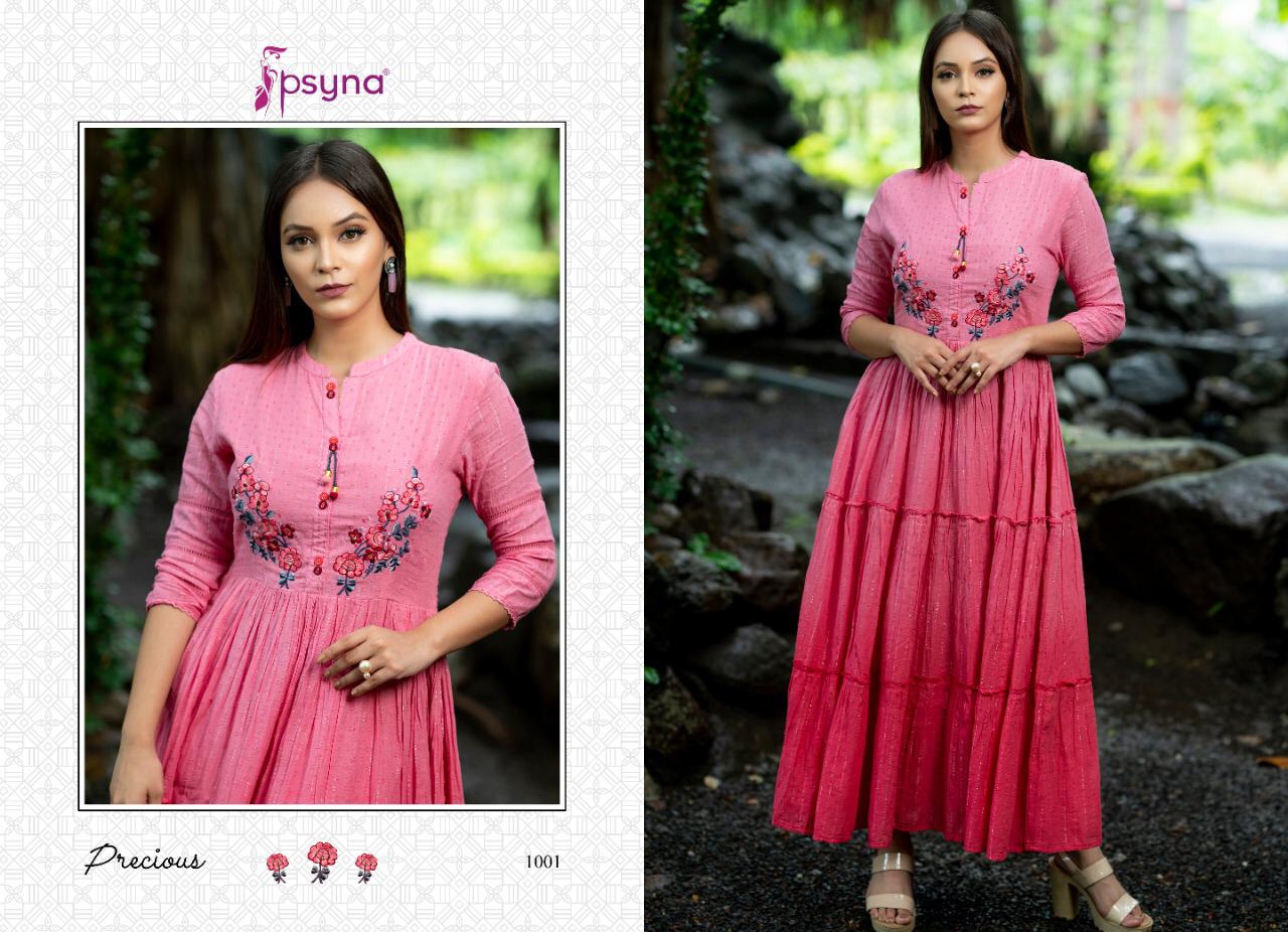 Psyna Precious Long Designer Bright Color Gown Collection For Women