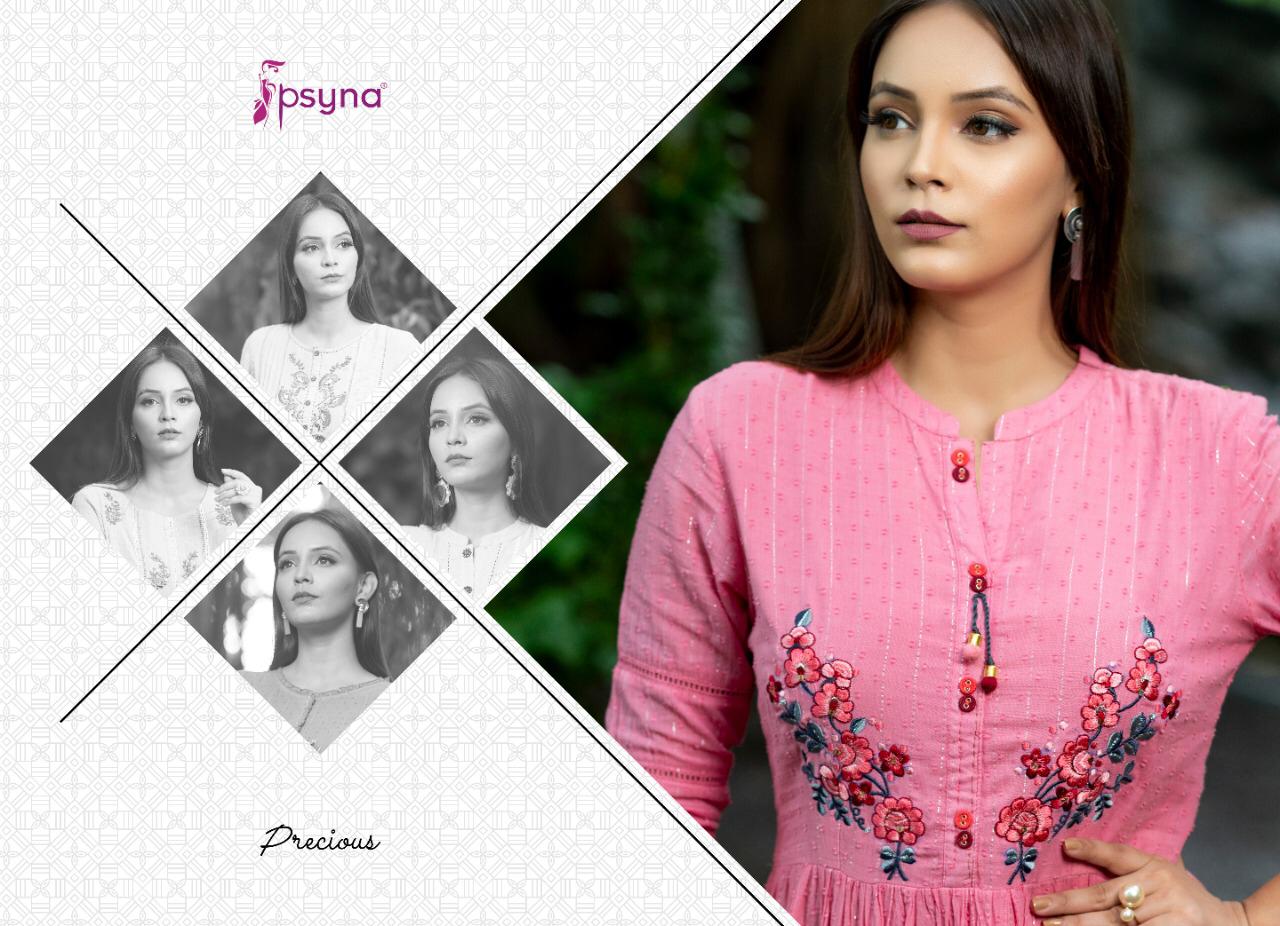 Psyna Precious Long Designer Bright Color Gown Collection For Women