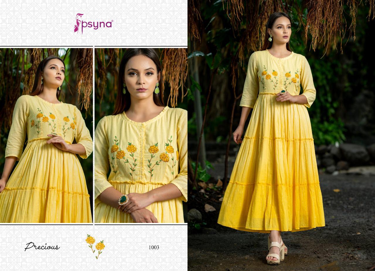 Psyna Precious Long Designer Bright Color Gown Collection For Women