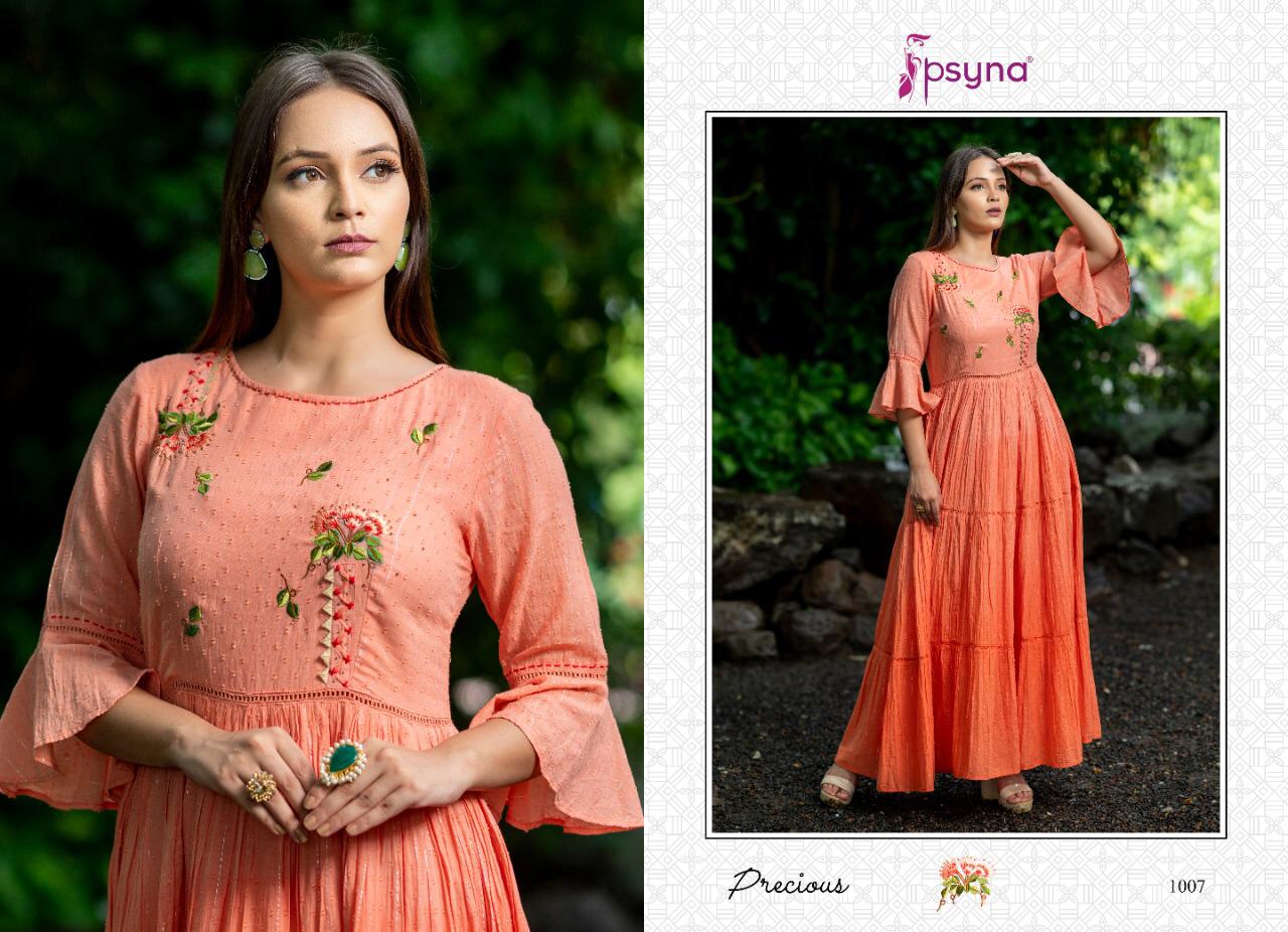 Psyna Precious Long Designer Bright Color Gown Collection For Women