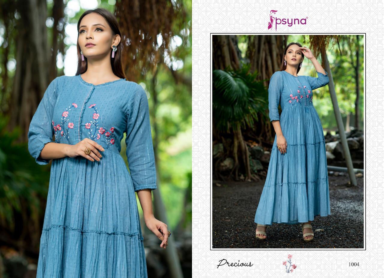 Psyna Precious Long Designer Bright Color Gown Collection For Women