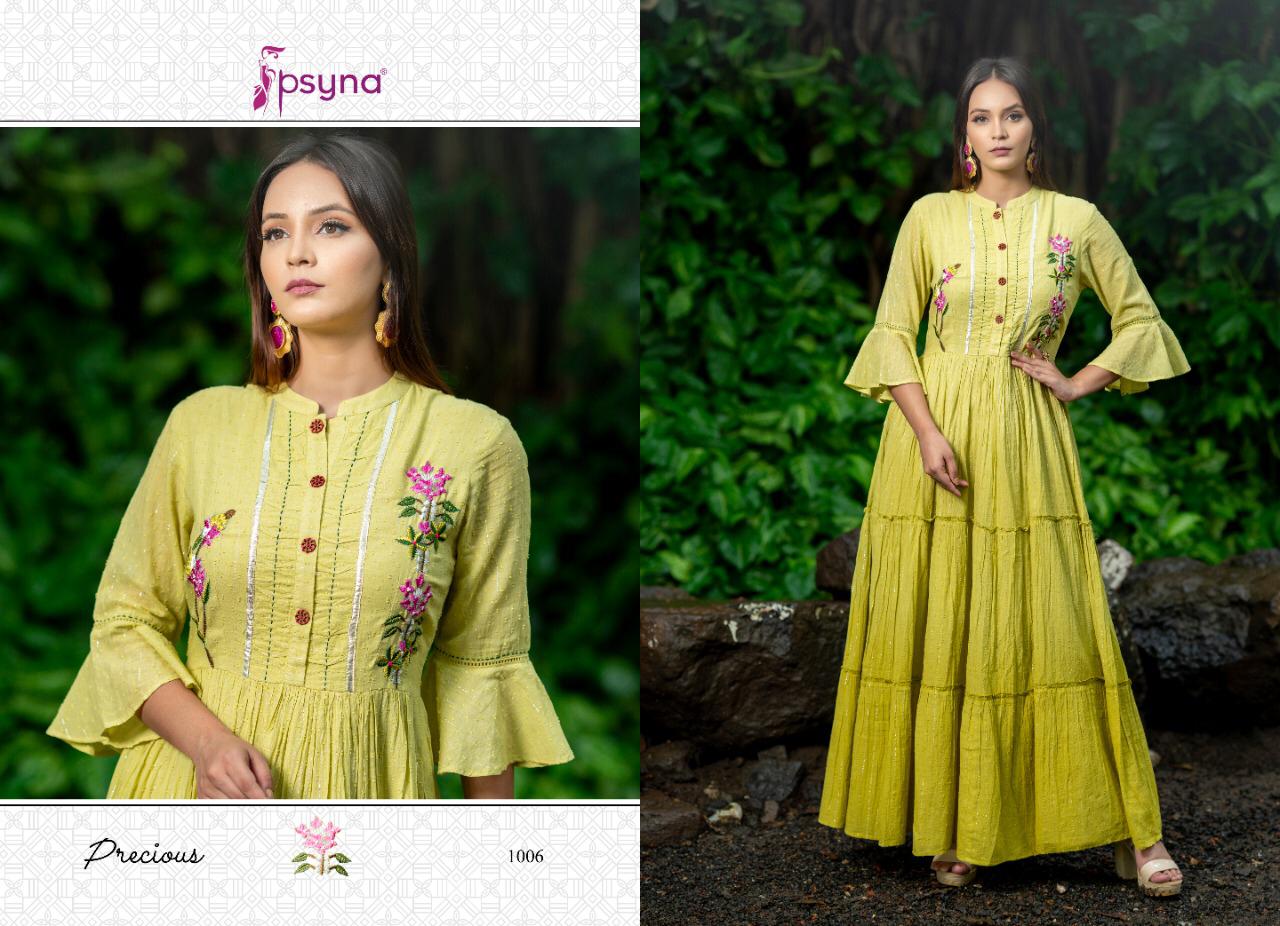 Psyna Precious Long Designer Bright Color Gown Collection For Women