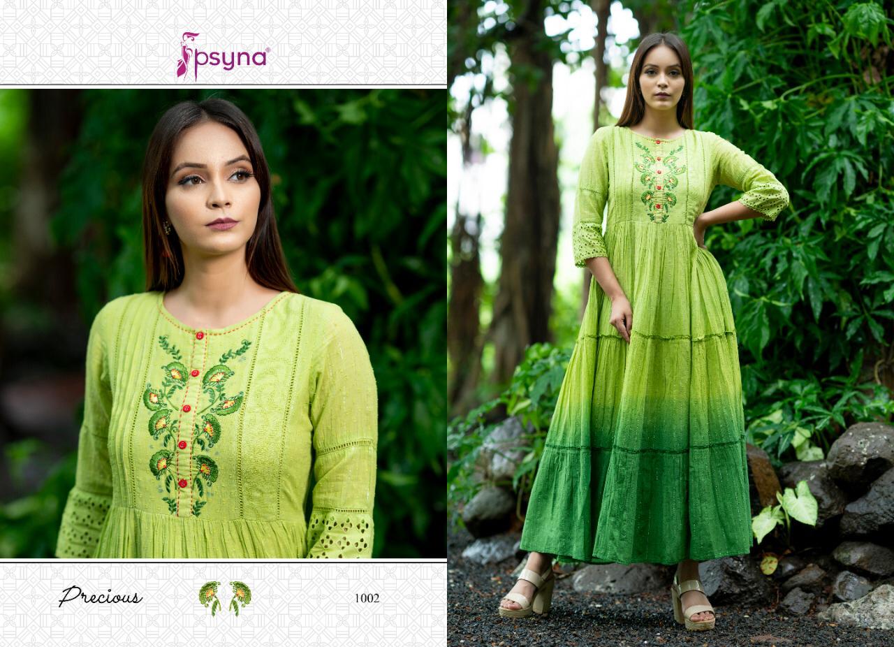 Psyna Precious Long Designer Bright Color Gown Collection For Women