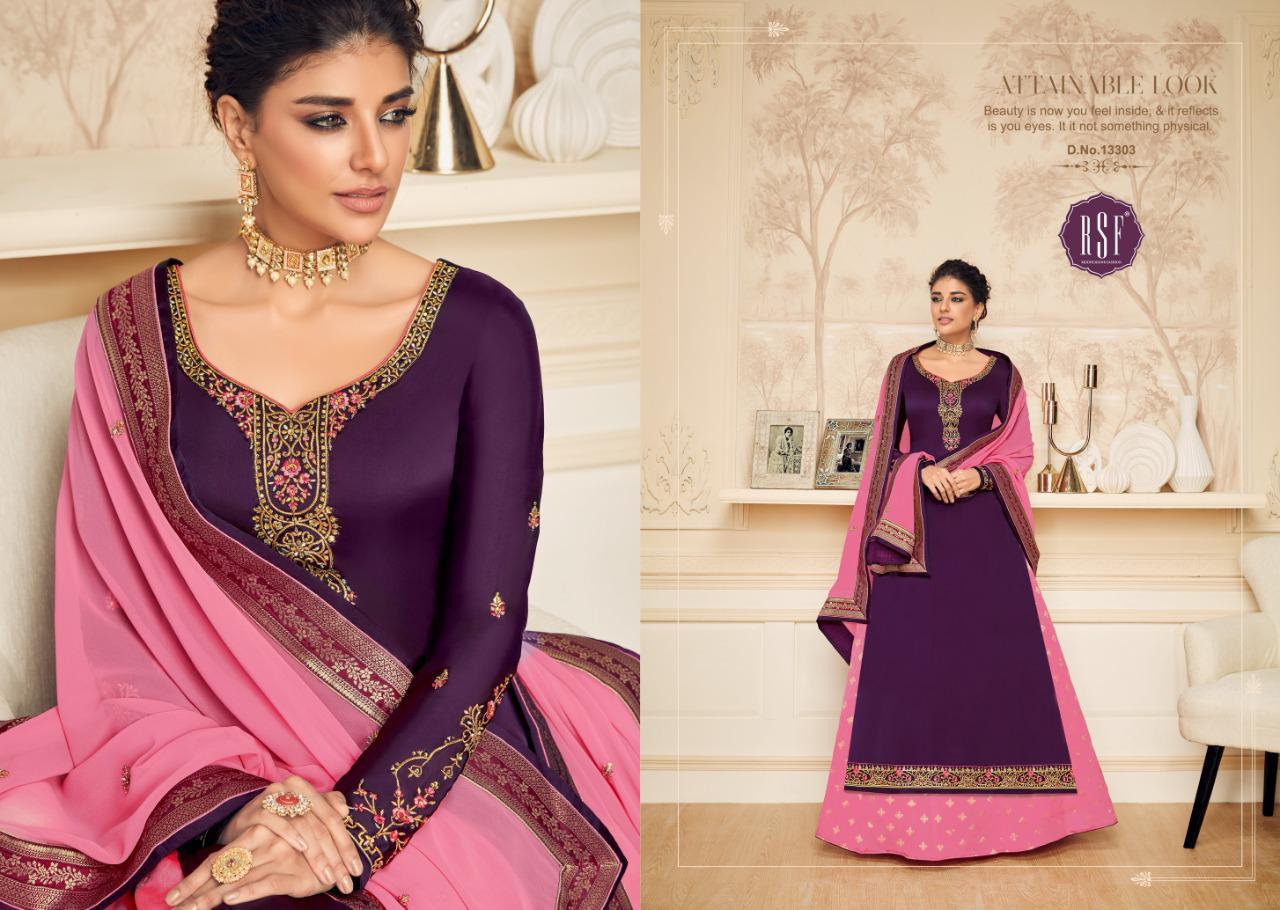 Rsf Shahina Vol 2 Satin Georgette Heavy Work Salwar Kameez Wholesale