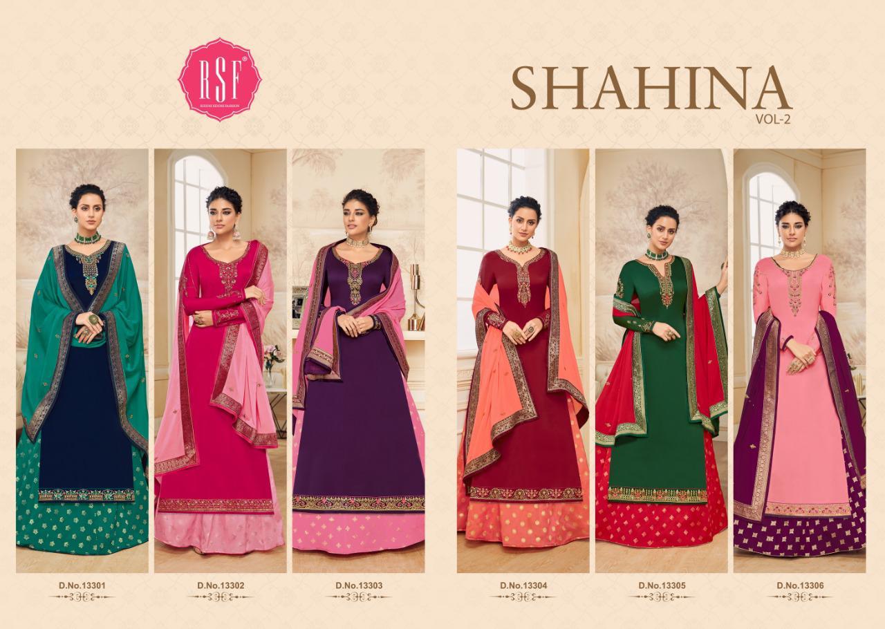 Rsf Shahina Vol 2 Satin Georgette Heavy Work Salwar Kameez Wholesale