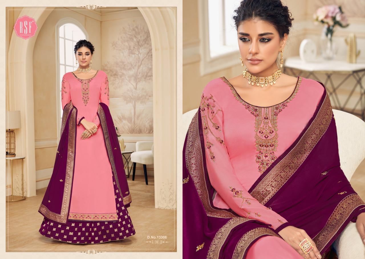 Rsf Shahina Vol 2 Satin Georgette Heavy Work Salwar Kameez Wholesale
