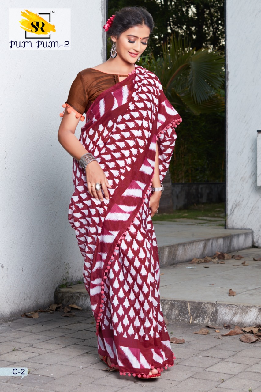 S R Brand Pum Pum Vol 2 Cotton Printed Saree Authorized Supplier In Surat